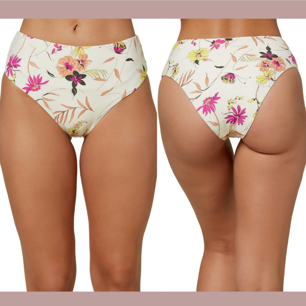 NWT O'Neill [ Large ] Rio Floral High Waist‎ Swim Bottoms